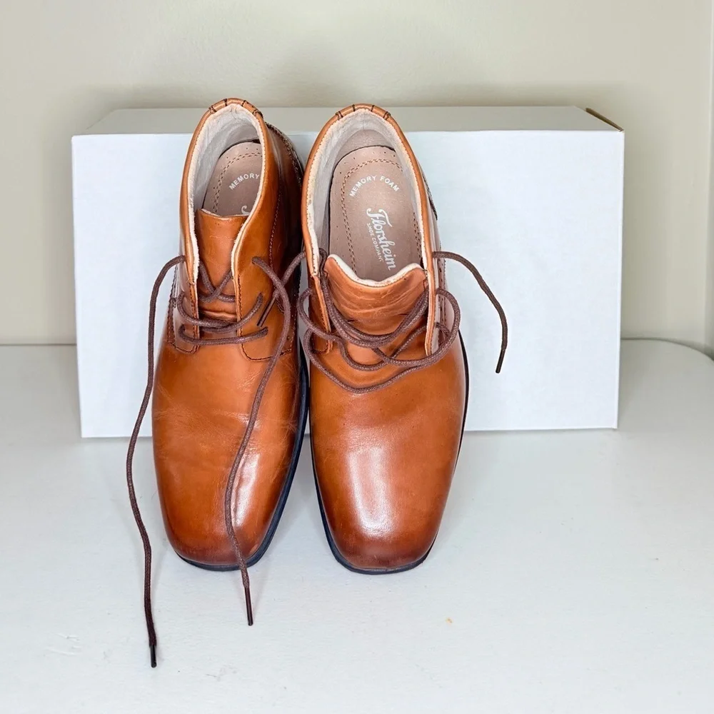 Kids Florsheim Sz 2.5 Tan Leather Ankle Boots